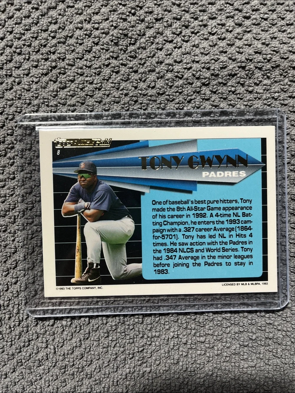 1993 Topps Black and Gold Tony Gwynn #8